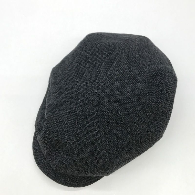 美品 GANGSTERVILLE ウール ストライプ キャスケット ブラック M 美品 GANGSTERVILLE ウール ストライプ キャスケット ブラック M
