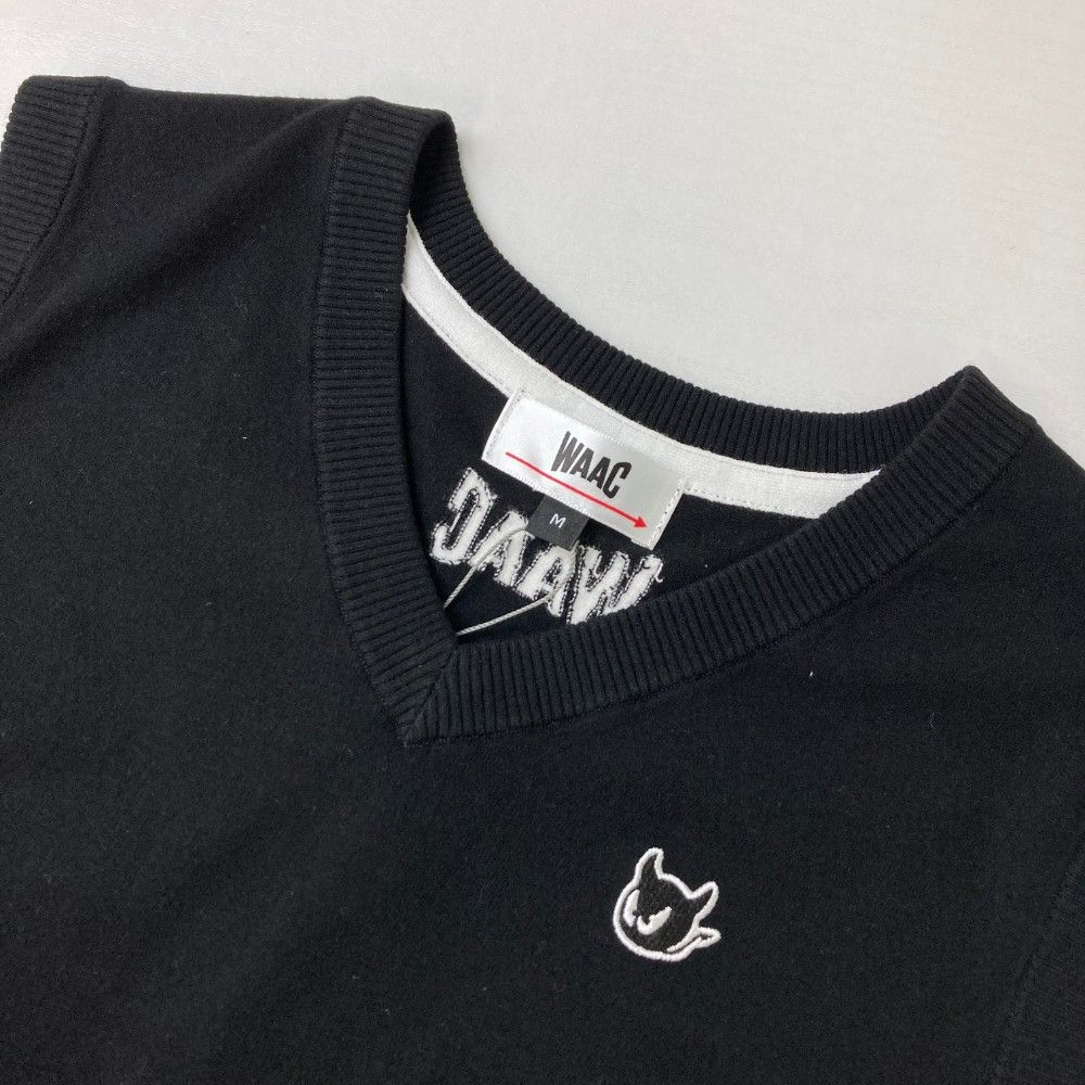 サイズ M WAAC ワック 072242761 ニットベスト ブラック系 240101419490 ゴルフウェア レディース ストスト LLC-HASEGAWATOSO_COM