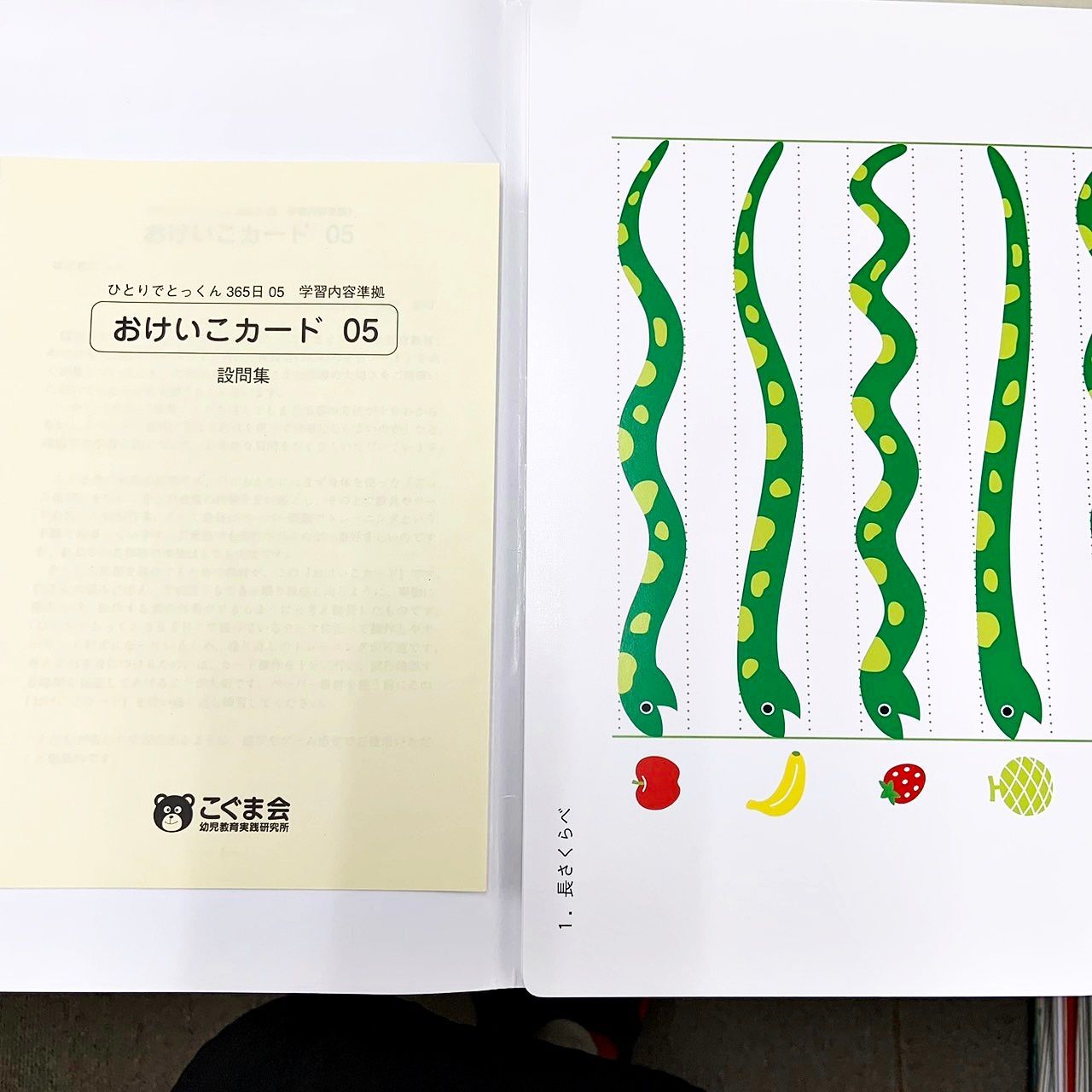 こぐま会　ひとりでとっくん365日　おけいこカードセット 01〜12 ひとりでとっくん365日おけいこカード01 基礎1-A | こぐま会