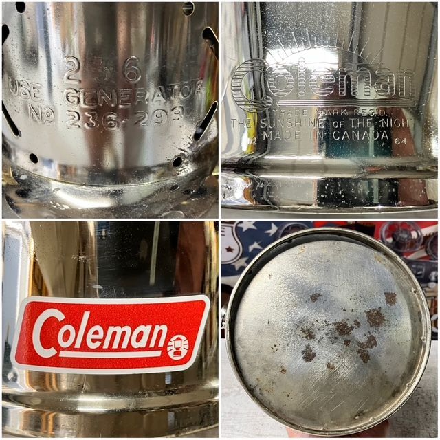 コールマン Coleman ランタン 1964年 Major モンスターランタン 236 サンシャイングローブ アウトドアシート ペグ