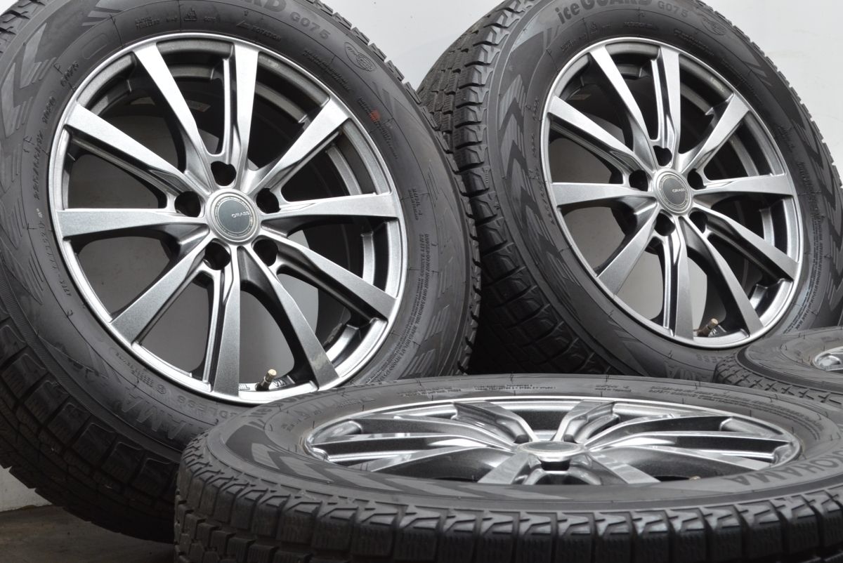 【美品】BORBET17インチ　225/45R17 バリ溝 4本倉庫保管 大人気，爆買い】 【美品 バリ溝】トヨタ車専用設計 GRASS 17in 7J +38