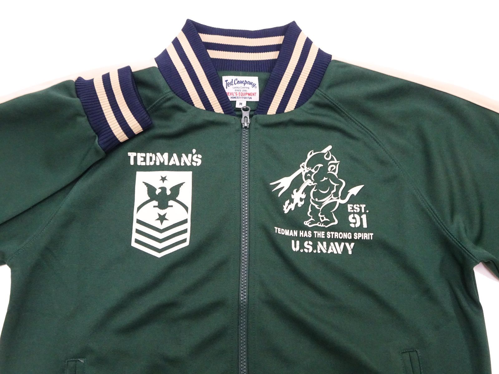 テッドマン TJS-3800 ジャージ 赤鬼 トラックジャケット U.S.NAVY 