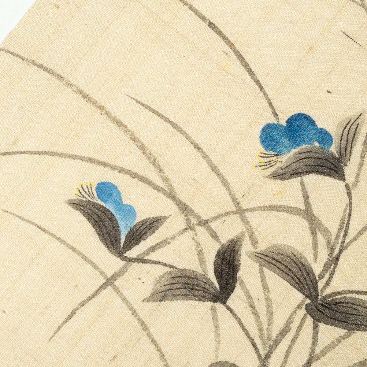 美品！紗紬＊手描き＊墨絵風＊ベージュ＊長尺＊夏物＊なごや仕立帯＊３６８ｃｍ sb51040_1.jpg
