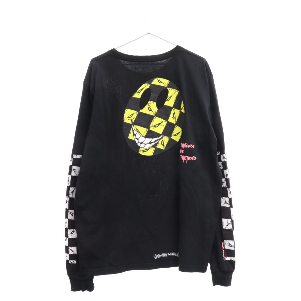 クロムハーツ×マッティーボーイプリテンスバックプリントクルーネック長袖Tシャツ クロムハーツ×マッティーボーイプリテンスバックプリントクルー