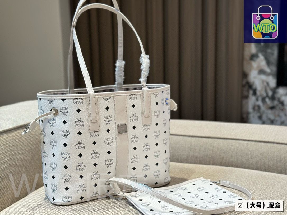 良品！✨】MCM エムシーエム フェルト ハンドバッグ 大容量 A4