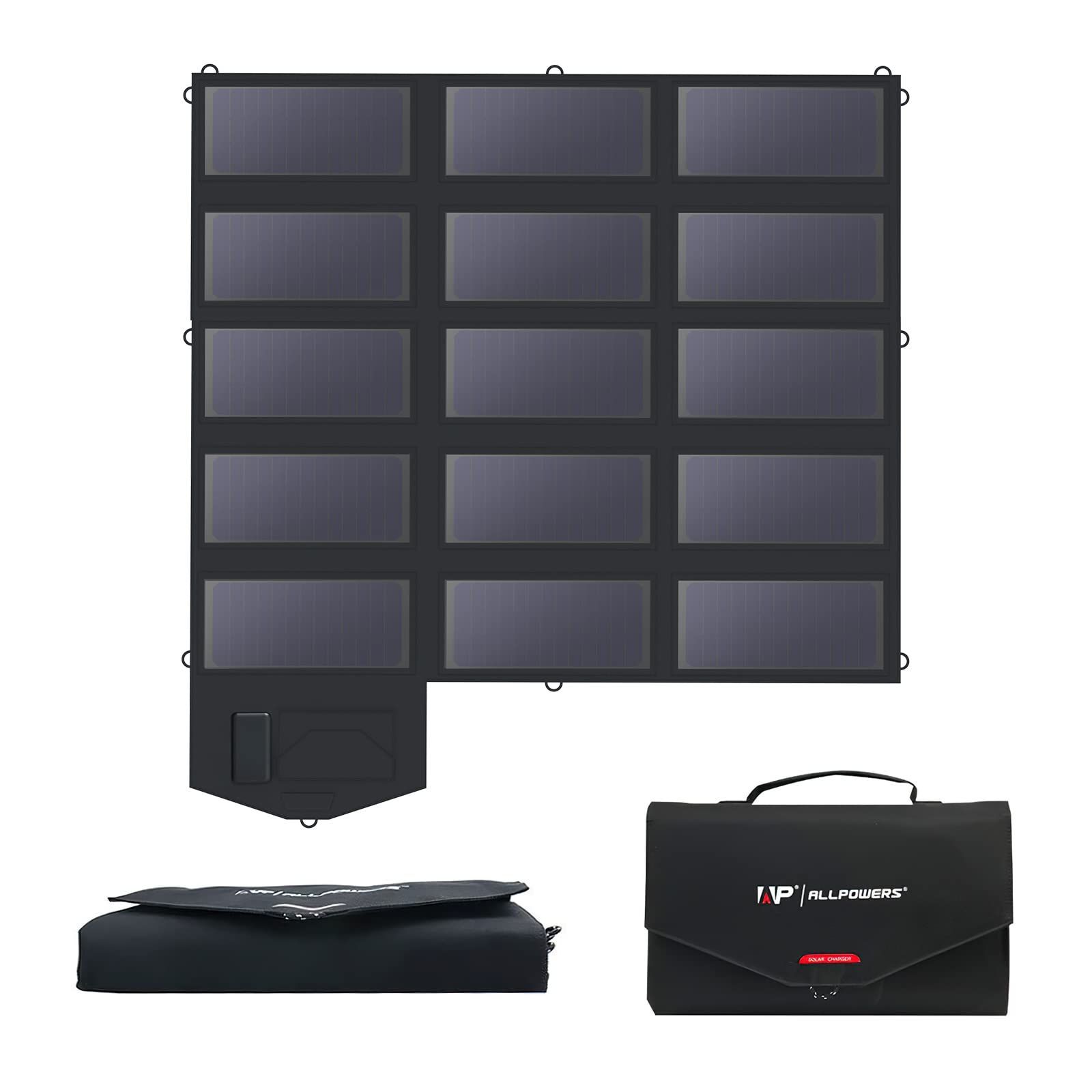 【アップグレード品】 ALLPOWERS SP100 ソーラーパネル 100W 折りたたみ 24%単結晶ソーラーチャージャー コントローラー付き 18V DC 5VUSB-A USB-C60W急速給電 コンパクト軽量 IP67防水防塵 太陽光パネル 