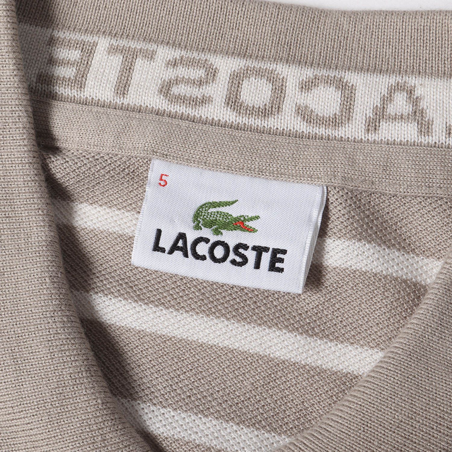 LACOSTE ラコステ ポロシャツ サイズ:5 ポケット付き ワニ ワッペン 