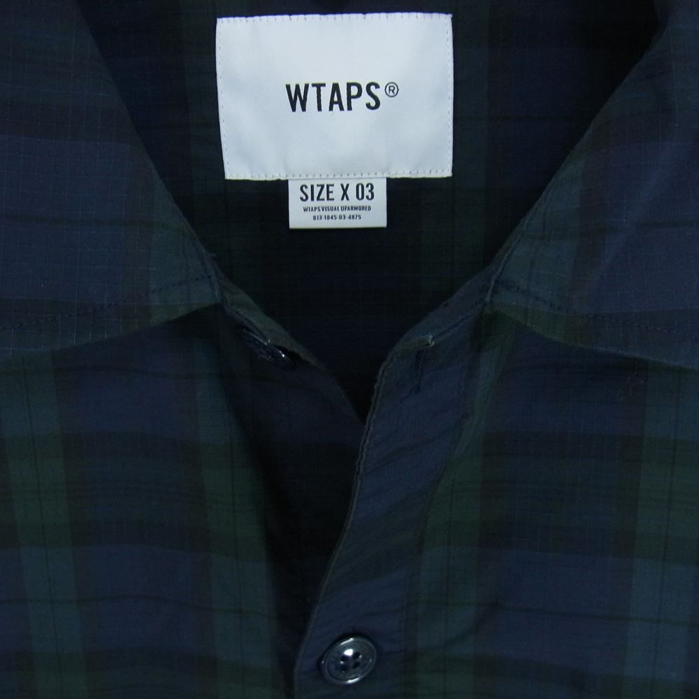 WTAPS ダブルタップス 長袖 211GWDT-SHM01 WCPO LS COOLMAX チェック