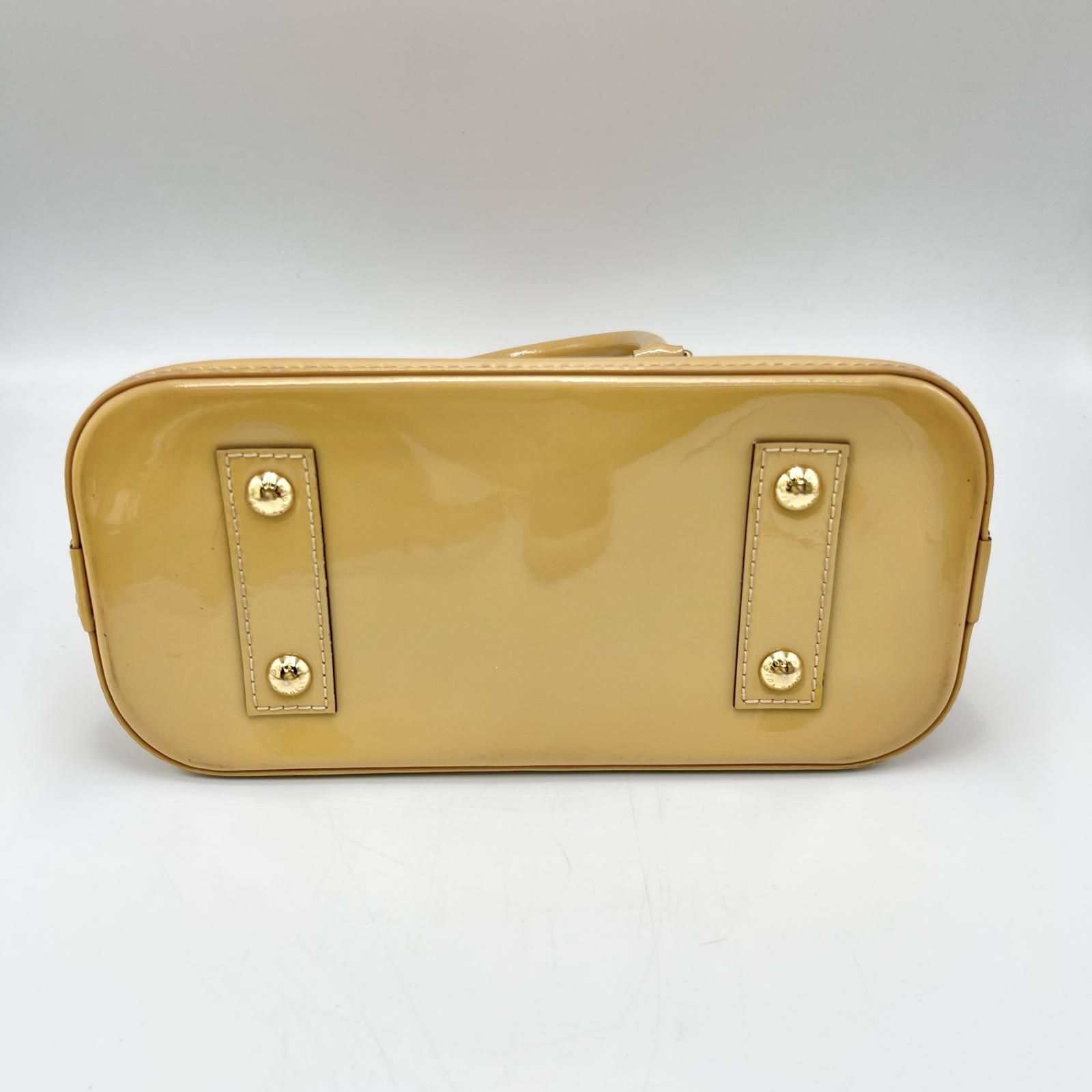 【美品✨】ヴィトン　ヴェルニ　アルマ　ハンドバッグ　イエロー　カデナ 美品✨】ヴィトンヴェルニアルマハンドバッグイエローカデナ
