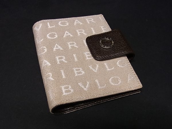 □新品□未使用□ BVLGARI ブルガリ ロゴマニア キャンバス 手帳カバー