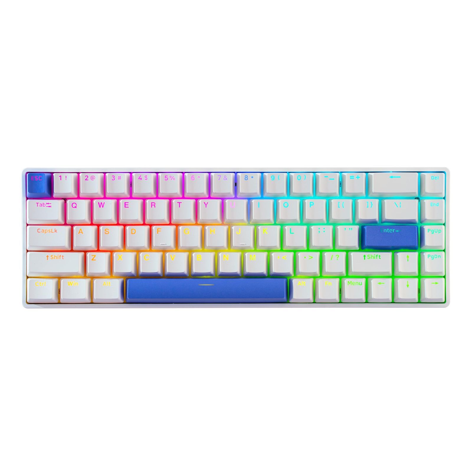 人気商品】65%サイズ RGB 有線 PBTキーキャップ コンパクト ゲーム用 