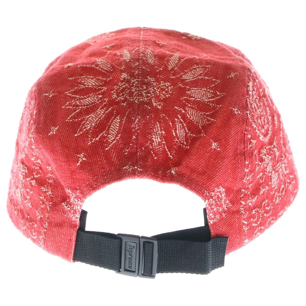 【本日出品取りやめます】SUPREME キャンプキャップ レッド SUPREME (シュプリーム) 25SS Bandana Jacquard Denim Camp Cap