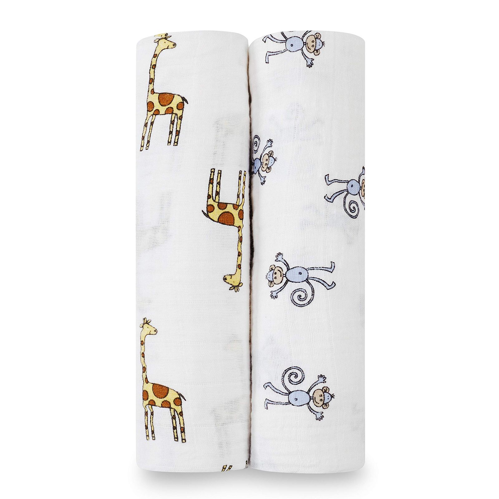 エイデンアンドアネイ Aden + Anais モスリンコットン おくるみ 2枚セット jungle jam swaddle 2 pack-4023