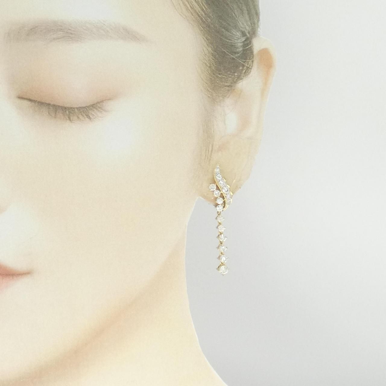 De Beers デビアス ダイヤ フープピアス イエローダイヤモンド De