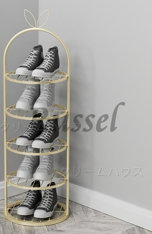 かわいいウサ耳シューズラック おしゃれ 靴置き 靴箱 スリッパラック 省スペース 下駄箱 ゴールド ブラック ホワイト ディスプレイラック MARWIL-DEMENAGEMENTS_CH