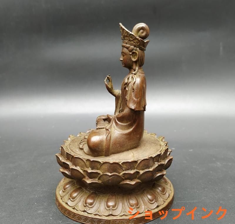 仏教美術 仏像 蓮華蓮葉自在観音仏像 銅製 銅器 仏教美術 仏像 蓮華蓮葉自在観音仏像 銅製 銅器gzp0829 仏教美術 仏像