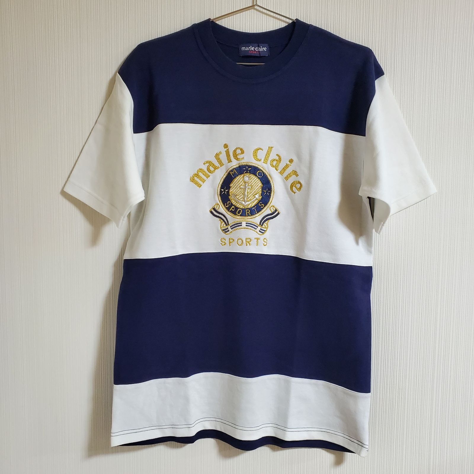 marie claire sports マリクレールスポーツ 半袖 Tシャツ マリン ロゴ