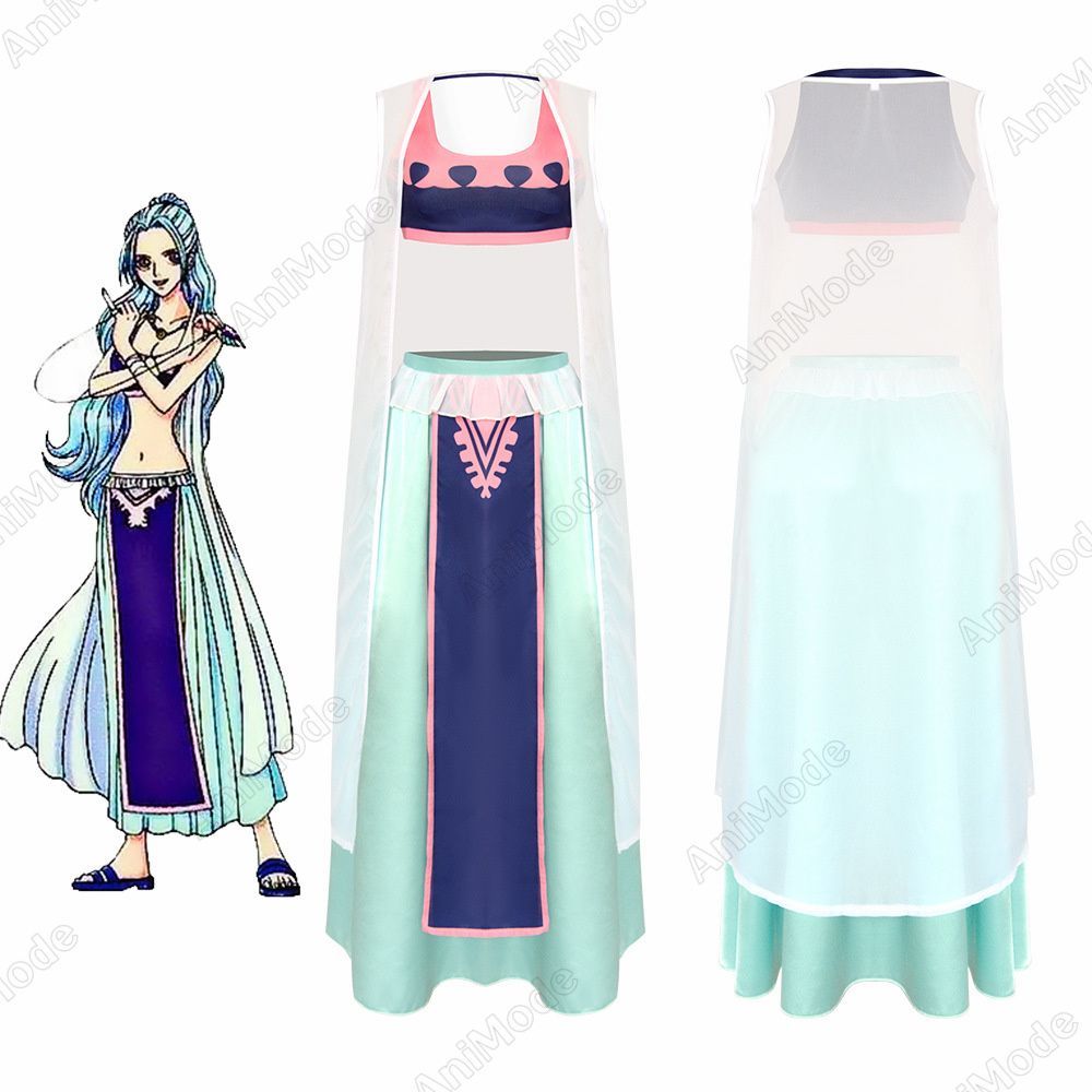 【ワンピース】ビビ　新世界　XL～2XLサイズ　コスプレ衣装　E-9543★ ワンピース ネフェルタリ・ビビ コスプレ衣装 『ONE PIECE