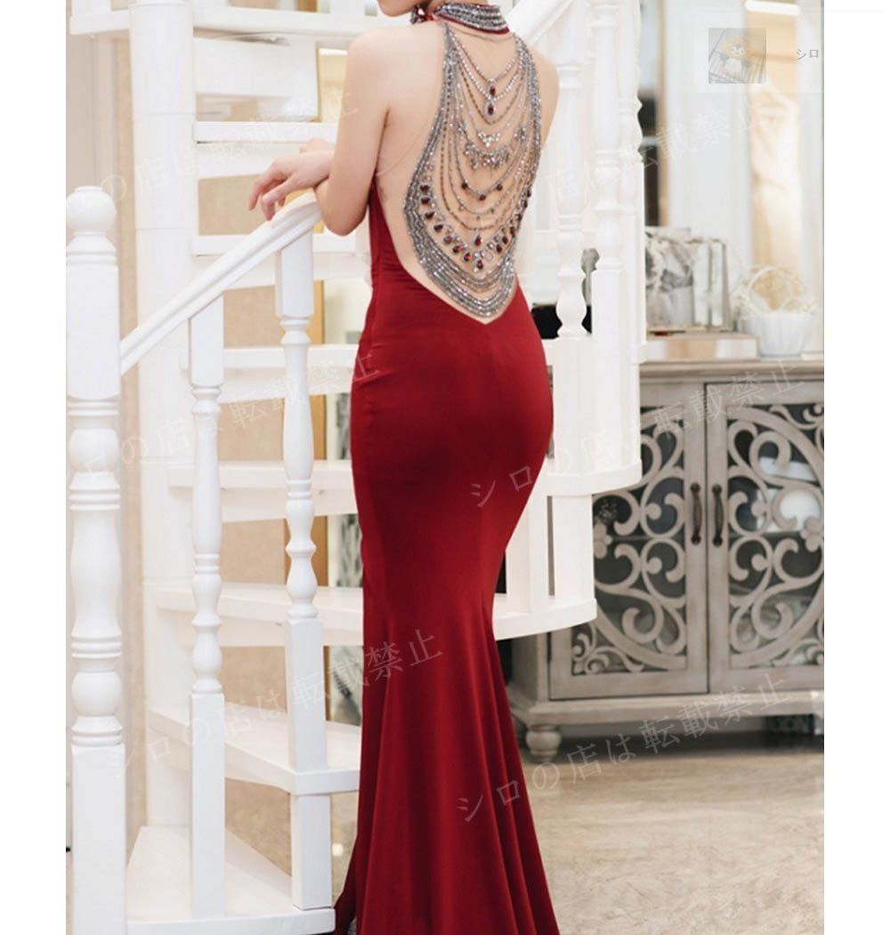 赤 ロングドレス ボートネック　オフショルダー ゲストドレス 結婚式ドレス 編み上げ 袖あり 半袖 ウェディングドレス Aライン 二次会ドレス ドレス ロング ロングドレス 2次会 パーティードレス 二次会