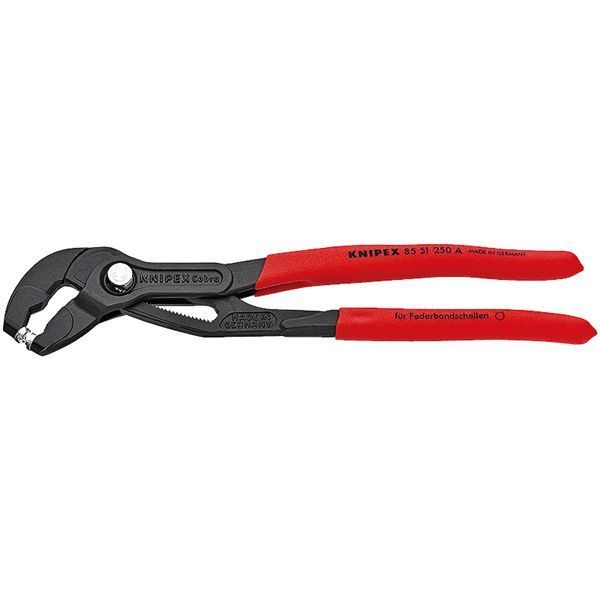KNIPEX クニペックス スプリングホースクリッププライヤー プラスチックコーティング プラスチックコーティング 全長250mm 8551-250A