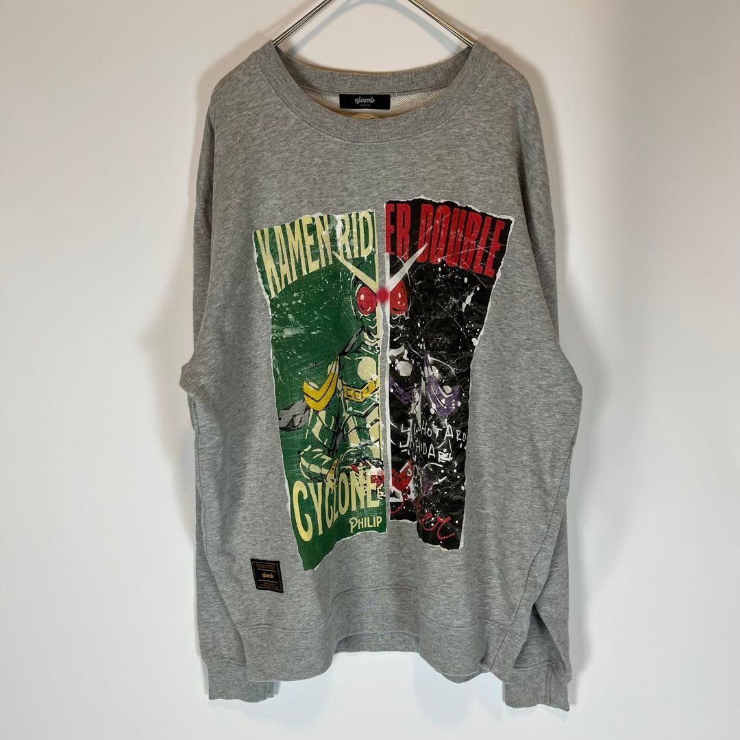 品 glamb 仮面ライダーダブル スウェット グレー