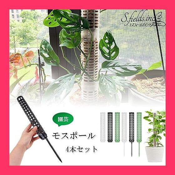 モンステラ　専用 マドカズラ モンステラ メッシュポール園芸用支柱 約49cm×20本