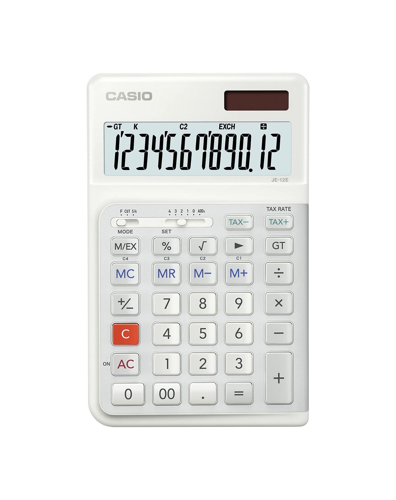 Casio JE-12E 12桁人間工学ビジネス電卓 