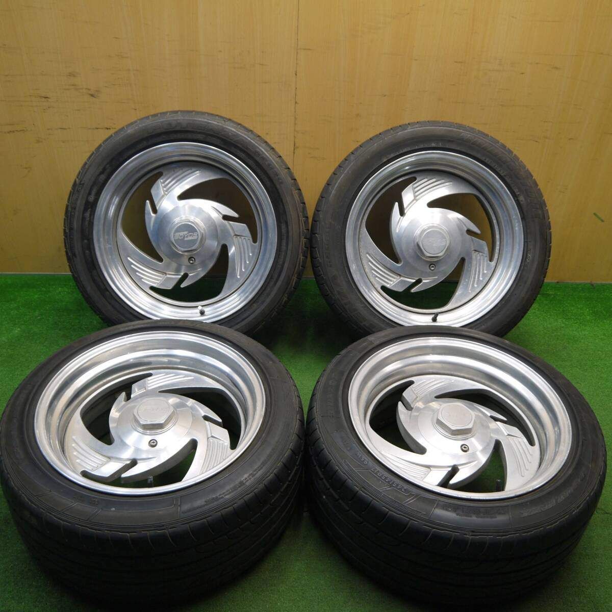 バリ溝 9分 BOYDS ボイド ビレット 245|45R17 ブリヂストン ポテンザ RE050 17インチ PCD120 127|5H マルチ 5031712Hノ