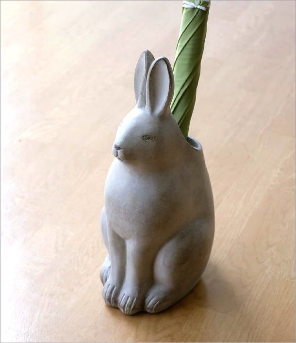傘立て うさぎ ウサギ おしゃれ 傘入れ アンブレラスタンド かわいい アンティーク調 おすわりRabbitの傘立て
