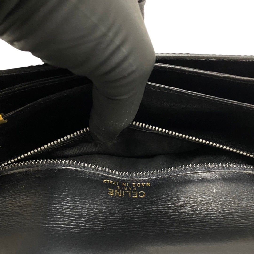 極 美品 保存袋付き CELINE セリーヌ ヴィンテージ 馬車金具 カーフ