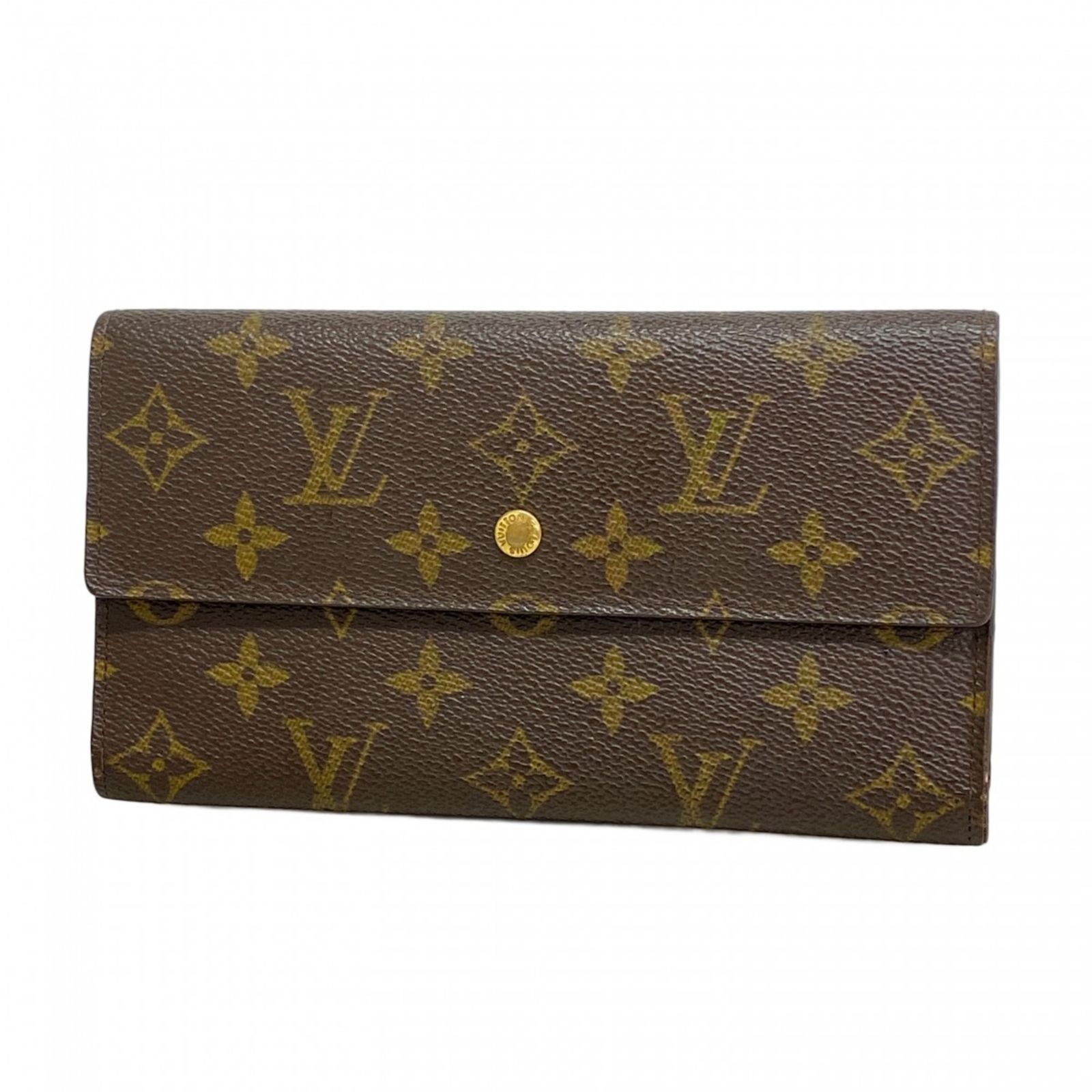 ルイ・ヴィトン(Louis Vuitton) ルイ・ヴィトン 三つ折り長財布 モノグラム ポルトフォイユインターナショナル M61215 ブラウンメンズ レディース