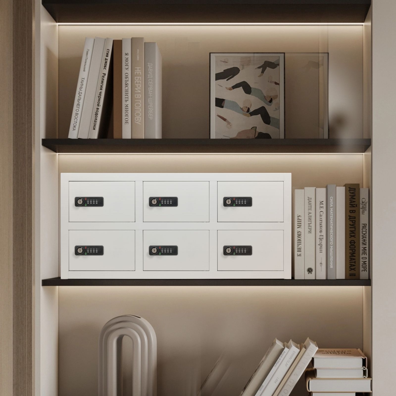 2個 品ロッカー 6人用 小型 品 金庫セキュリティキャビネット ダイヤル錠 完成品 小物収納 管理キー付き 防犯 品入れ オフィス 事務所 更衣室 学校 業務用 おしゃれ キャビネット スチール 日本語説明書付き WWW_NOITHATQUANGTHANH_NET