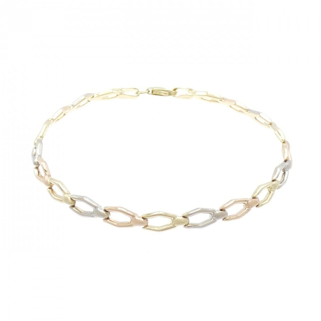 K14スリーカラー ブレスレット - メルカリ 