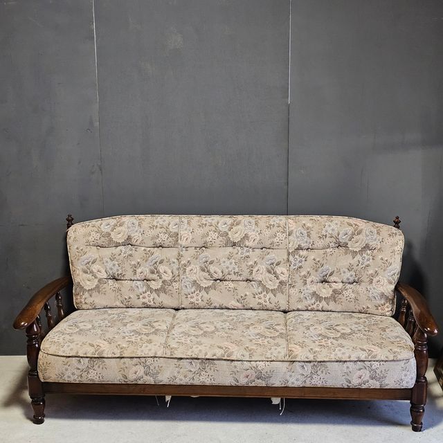 アンティーク品 / 逸品 美品 コロニアルアンティーク 3人掛けソファ