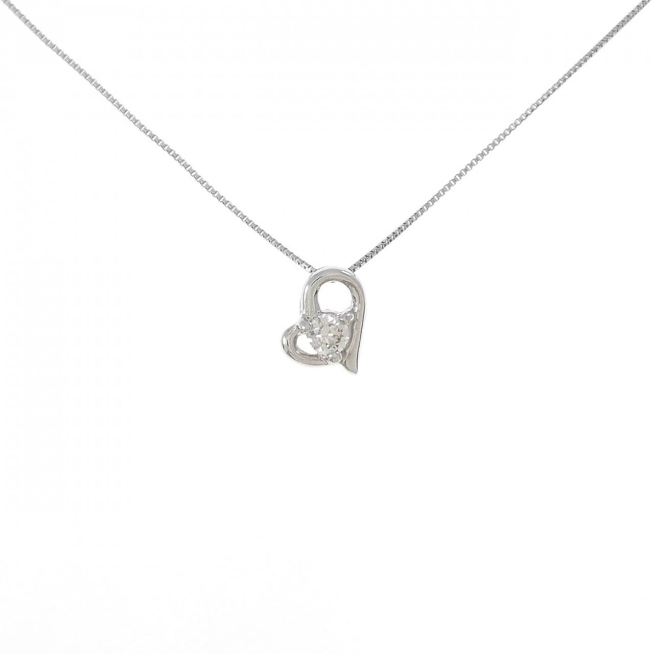 PT900|PT850 ハート ダイヤモンド ネックレス 0.10CT