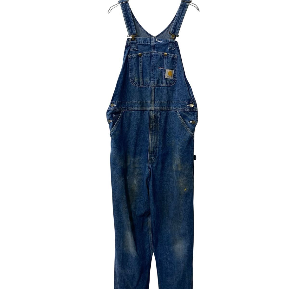 Carhartt デニム オーバーオール W38 ブルー カーハート メキシコ製