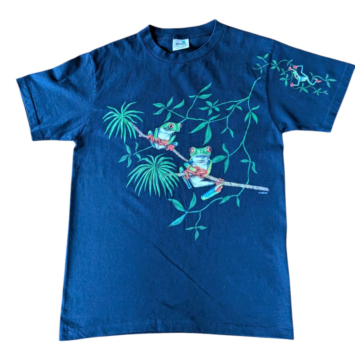 ヴィンテージ アニマル tシャツ カエル tシャツ 90S USA製 シングル 