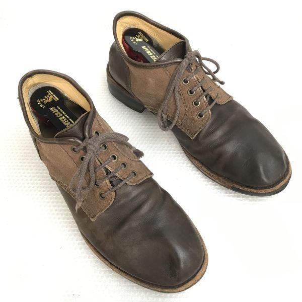 キャサリンハムネット/KATHARINE HAMNETT★本革/チャッカ/ショートブーツ【S(24.5-26.0/茶/brown】靴/ハンドメイド/Leather/shoes◆bA-067 #BUZZBERG