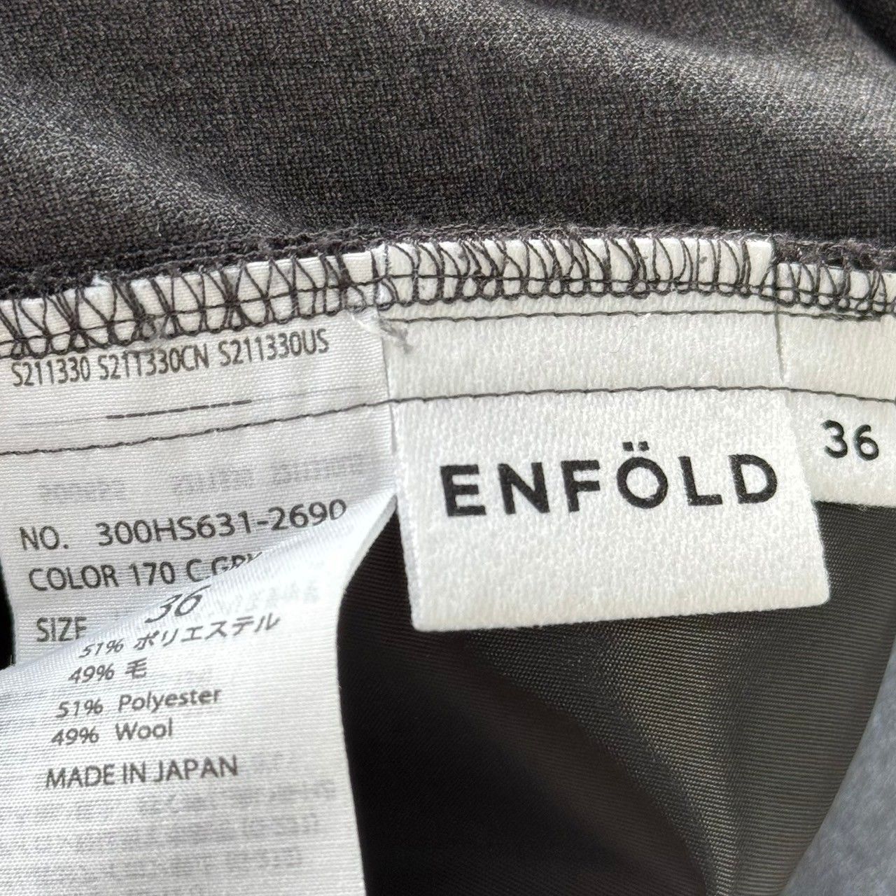 ENFOLD エンフォルド 24SS ELASTIC WIDE TROUSERS ワイドスラックス  