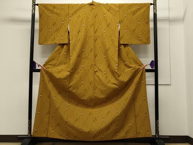 平和屋着物○上質な紬 吉祥間道 正絹 逸品 CAAR8031vf