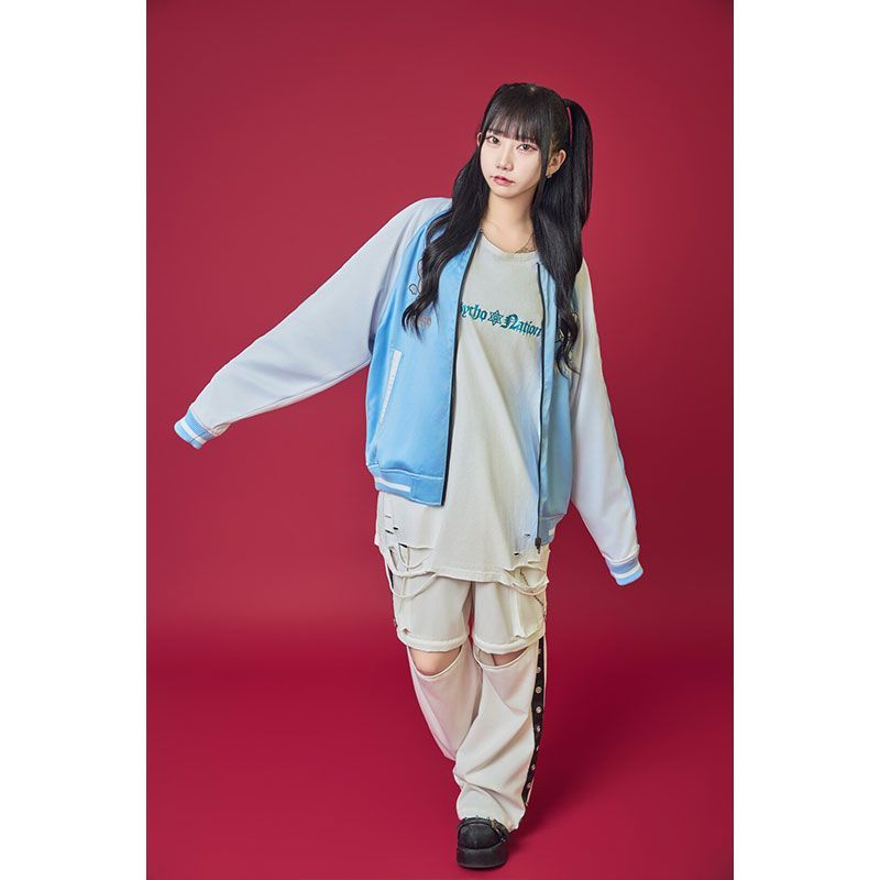 PSYCHO NATION スカジャン リバーシブル リブニット 44 XL相当 PSYCHO NATION スカジャン リバーシブル リブニット 44 XL相当