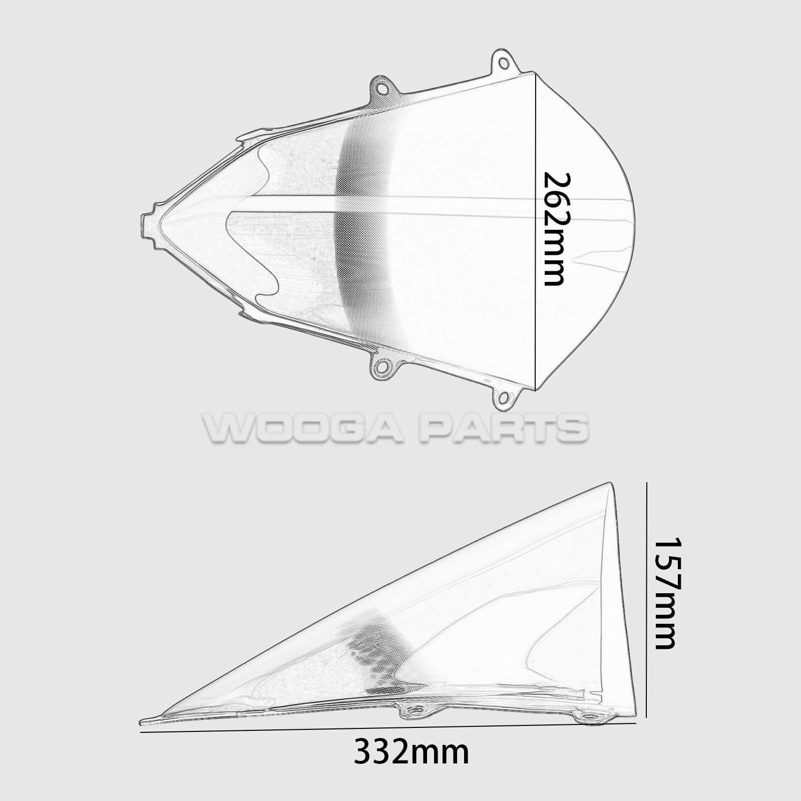 送料無用 ホンダ CBR650R 2019-2025 競技用ハイウインドシールド フロントスクリーン 高透過タイプ USTAUSTRALIA_COM_AU