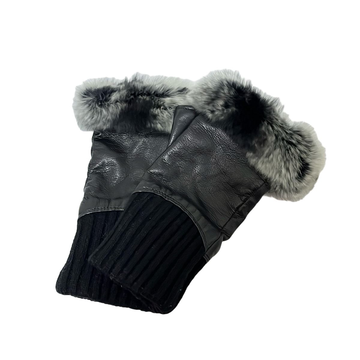 Sermoneta Gloves(セルモネータグローブス) レザーファー手袋 美品  