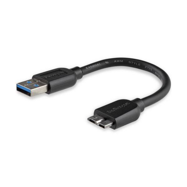 まとめ StarTech.com Micro USB3.0 スリムケーブル 15cm Type A オス -Micro B オス ブラックUSB3AUB15CMS 1本 ×3セット