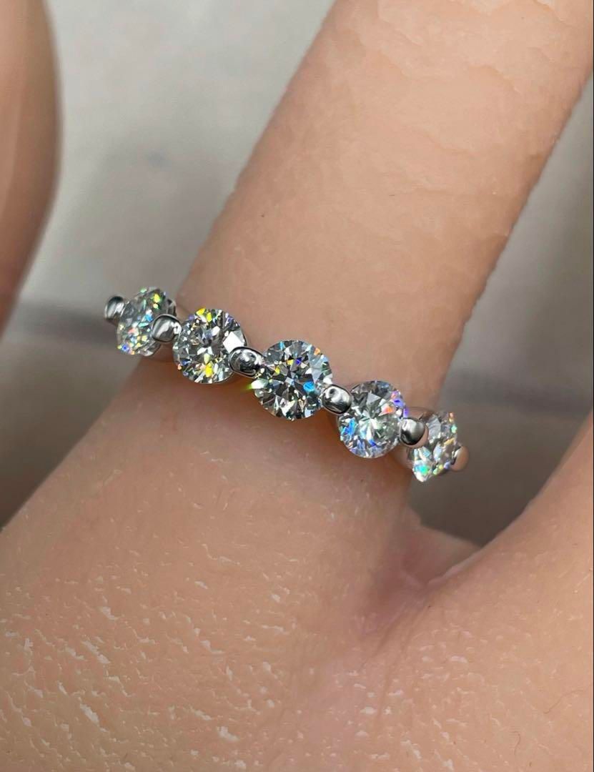 JQ346☆最高級 ダイヤモンド1.131ct プラチナ リング 全石鑑定付  