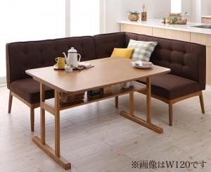 ダイニングセット（テーブルu0026ソファ） 北欧デザインリビングダイニングセット 3人 3点セット(テーブル+ソファ1脚+アームソファ1脚) 右アーム W150