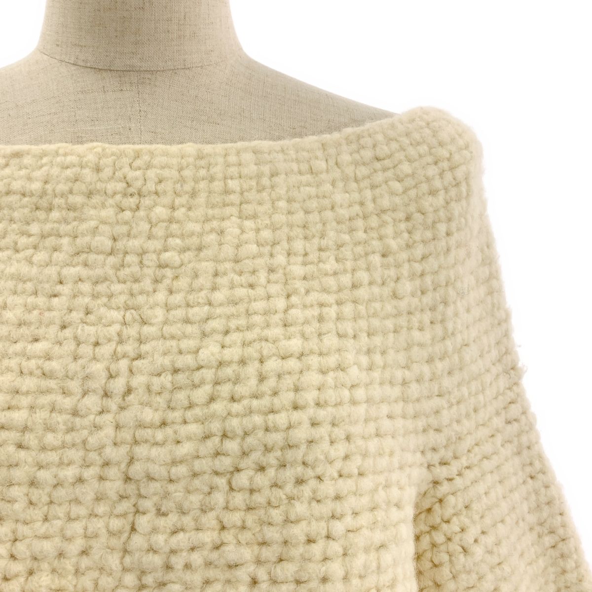 DANIELA GREGIS | ダニエラグレジス | アルパカ ウール ワイド プルオーバー ニット | ホワイト | レディース