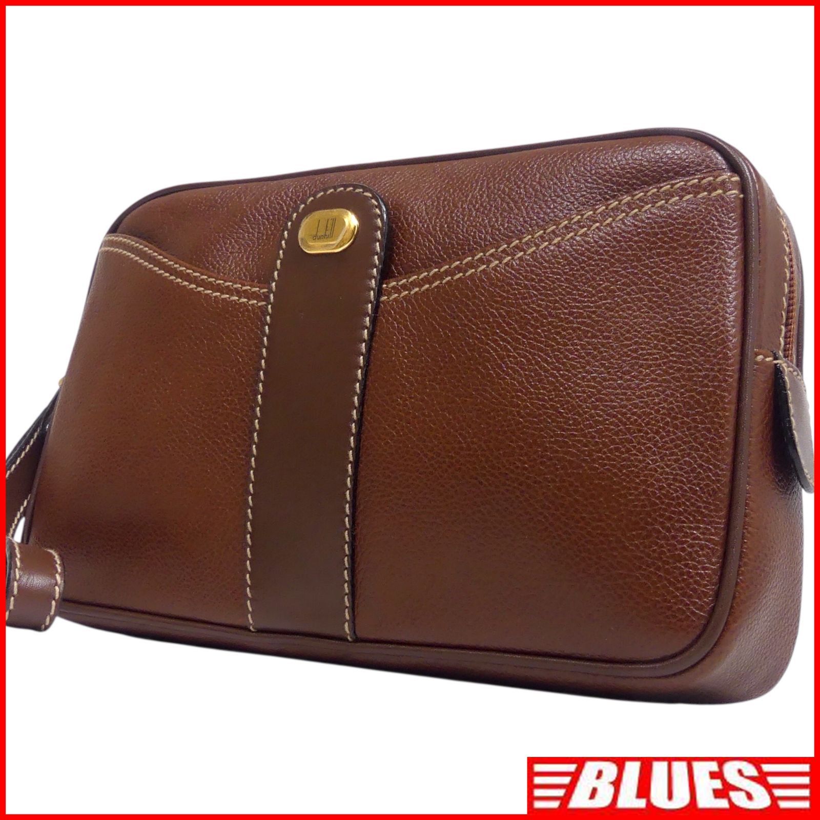 dunhill ダンヒル セカンドバッグ メンズ 本革 クラッチバッグ レザー 茶 セカンドバッグ一覧←SEULB屋着古← NR4602