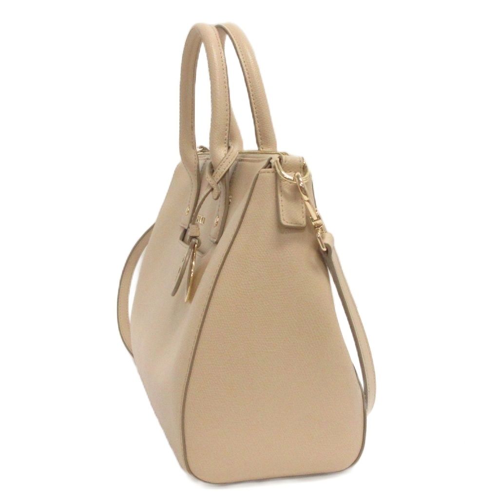極美品‼️ FURLA ハンドバッグ　2way ゴールド金具　ロゴ金具　レザー Yahoo!オークション - 【 FURLA 】 フルラ ゴールド金具 ロゴ型