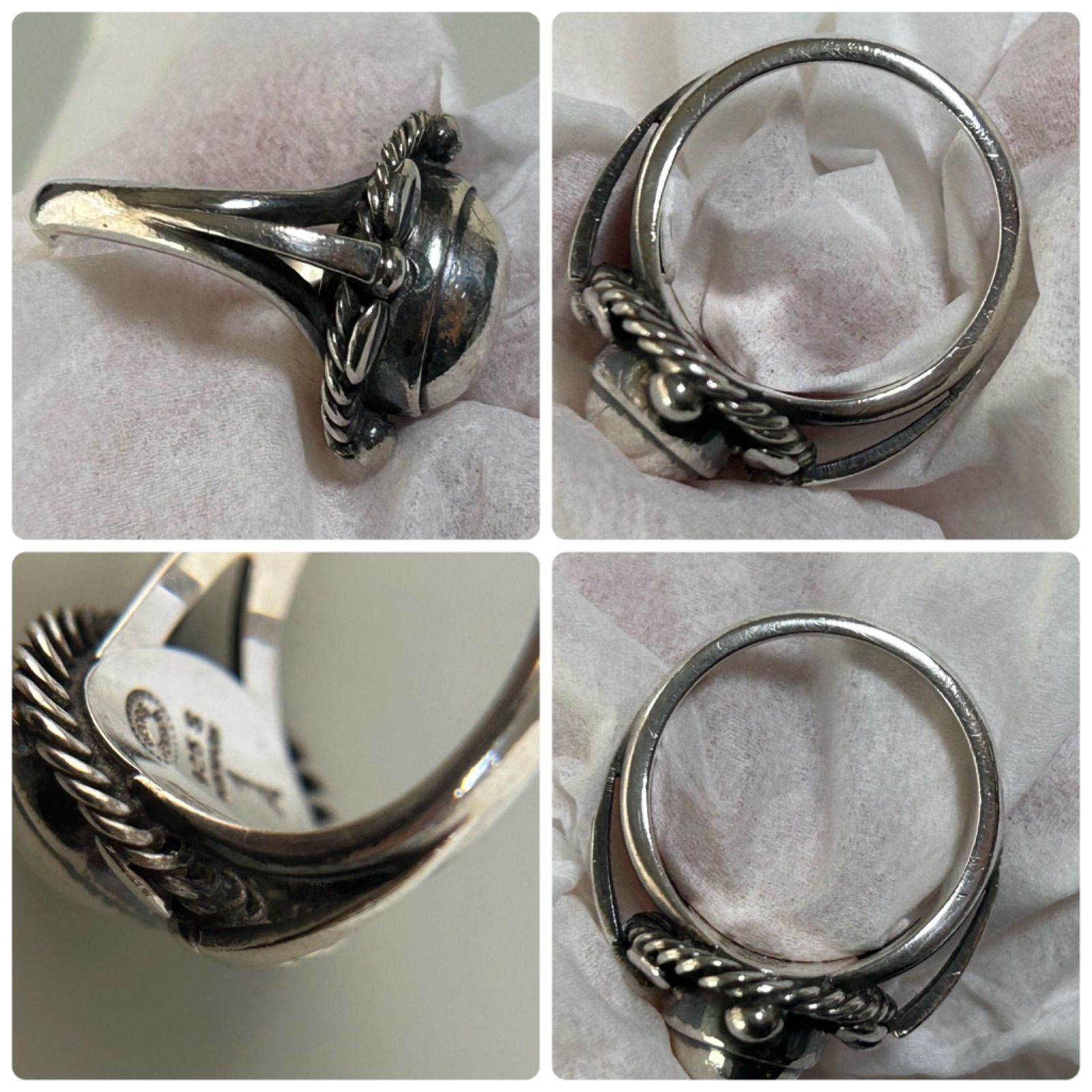 美品　ジョージジェンセン　1A 指輪　シルバー　リング　ヴィンテージ Georg Jensen - 美品☆ジョージジェンセン 1A リング 1A 925